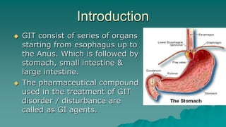 Chapter No 3 : Gastrointestinal Agents | PPTX
