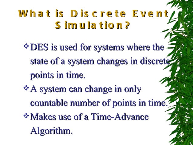 Chapter3 general principles of discrete event simulation | PPT ...