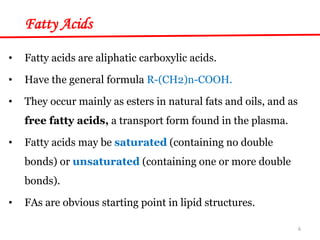 Chapter 3-Lipids.pdf,for pharmacy students | PDF