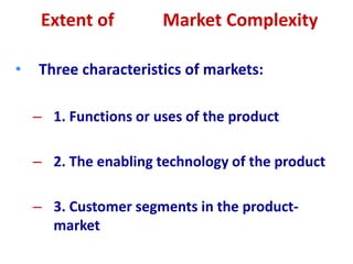Marketing Complexity Chapter 3 - Markets and Competitive Space | PPTX