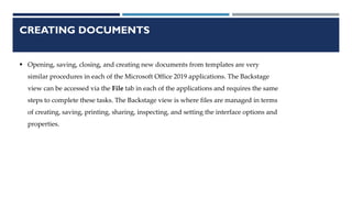 Comprehensive Guide to Microsoft Word 2019 Interface and Formatting | PDF