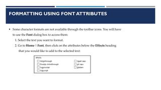 Comprehensive Guide to Microsoft Word 2019 Interface and Formatting | PDF