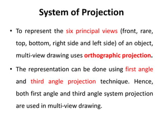 Chapter 3-Multiview Drawings (Front, Side and Top Views) | PDF