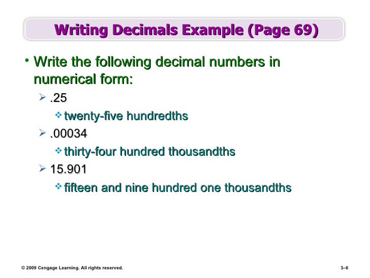 chapter 3 part1 numeric form to word form with decimals