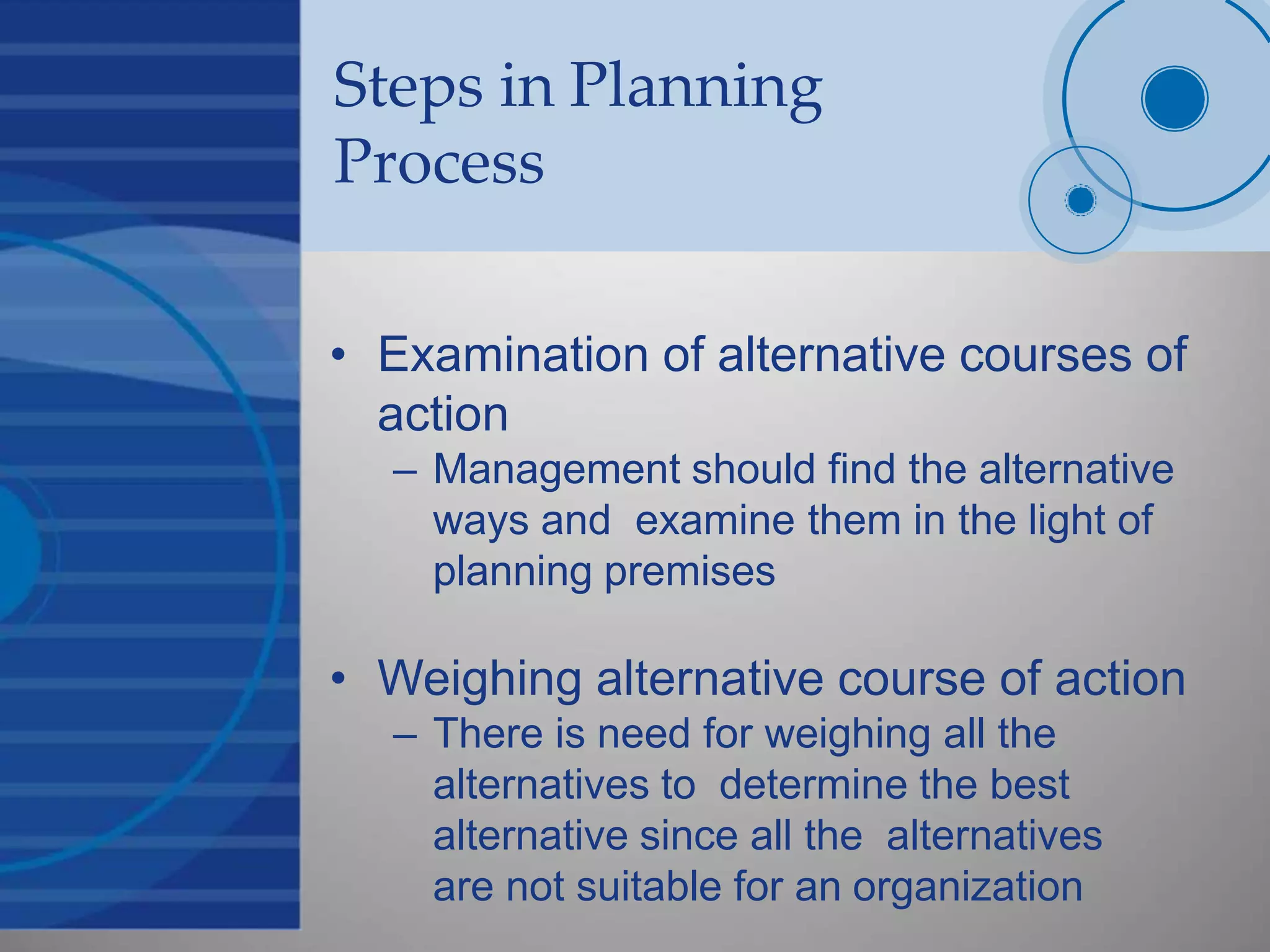 PLANNING IN MANAGEMENT,DEFINITION CHARACTERISTICS, IMPORTANCE AND
