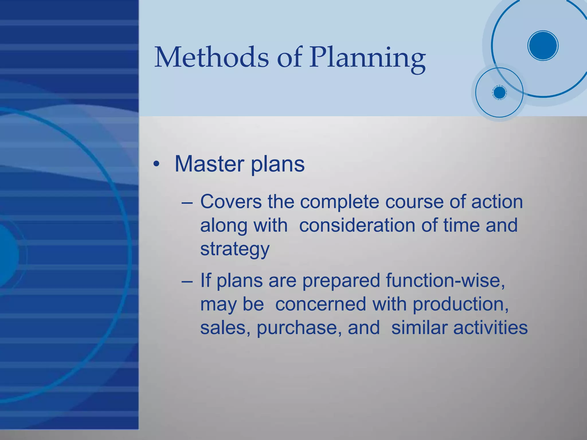 PLANNING IN MANAGEMENT,DEFINITION CHARACTERISTICS, IMPORTANCE AND
