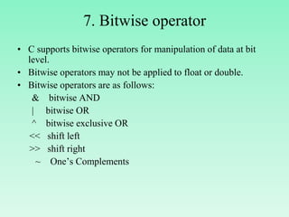 Operators and Expressions | PPT
