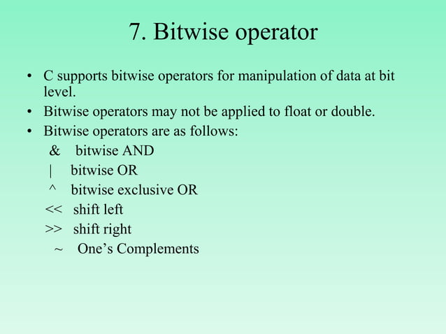 Operators and Expressions | PPTX