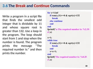 Chapter 3 - Programming in Matlab. aaaapptx | PPT