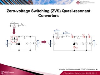 Zero-voltage Switching (ZVS) Quasi-resonant
Converters
42
Chapter 3 – Resonant-mode DC/DC Converters
 