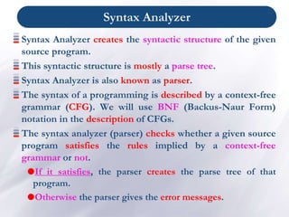 Chapter 3 -Syntax Analyzer.ppt | Programming Languages | Computing