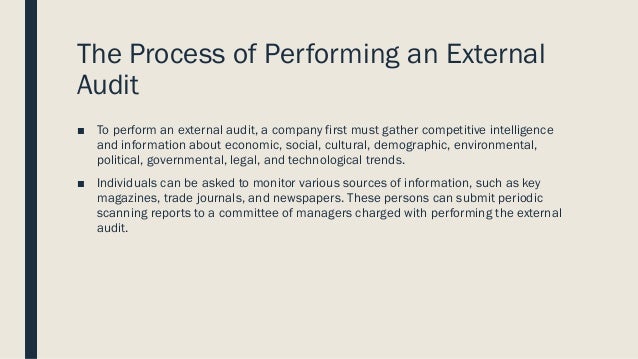 Chapter 3 The External Assessment