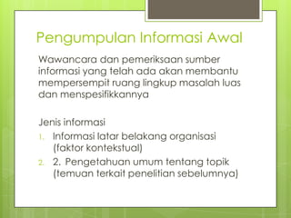 Chapter 3 the research process - the broad problem area and defining ...