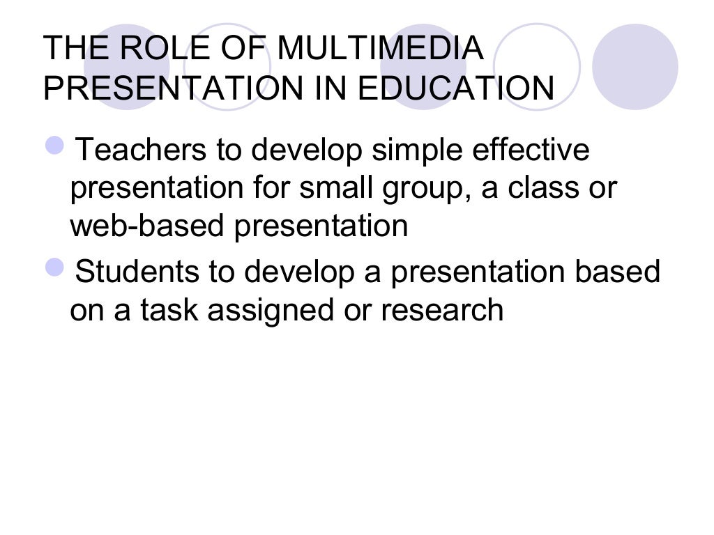 Chapter 3 The Role of Multimedia in Education