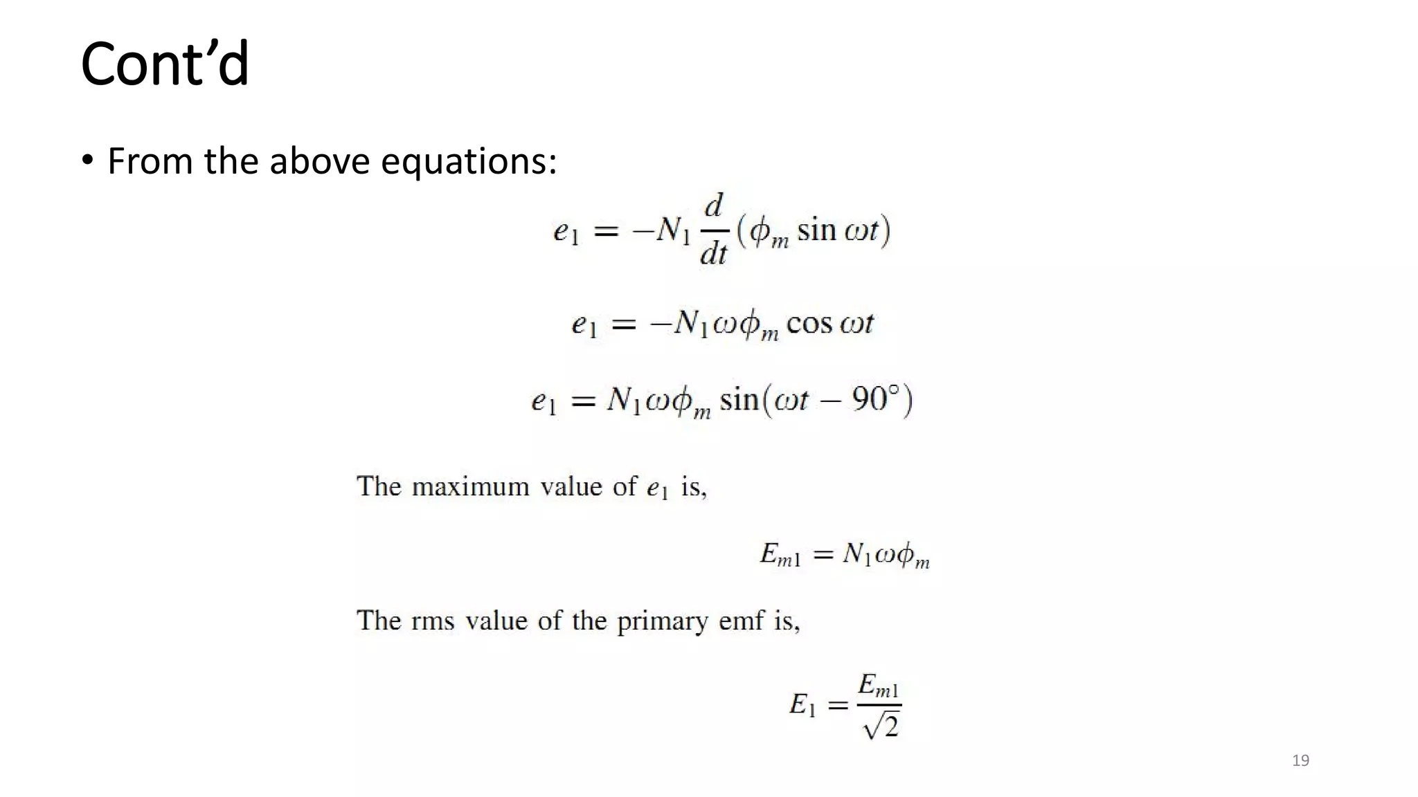 Cont’d
• From the above equations:
19
 