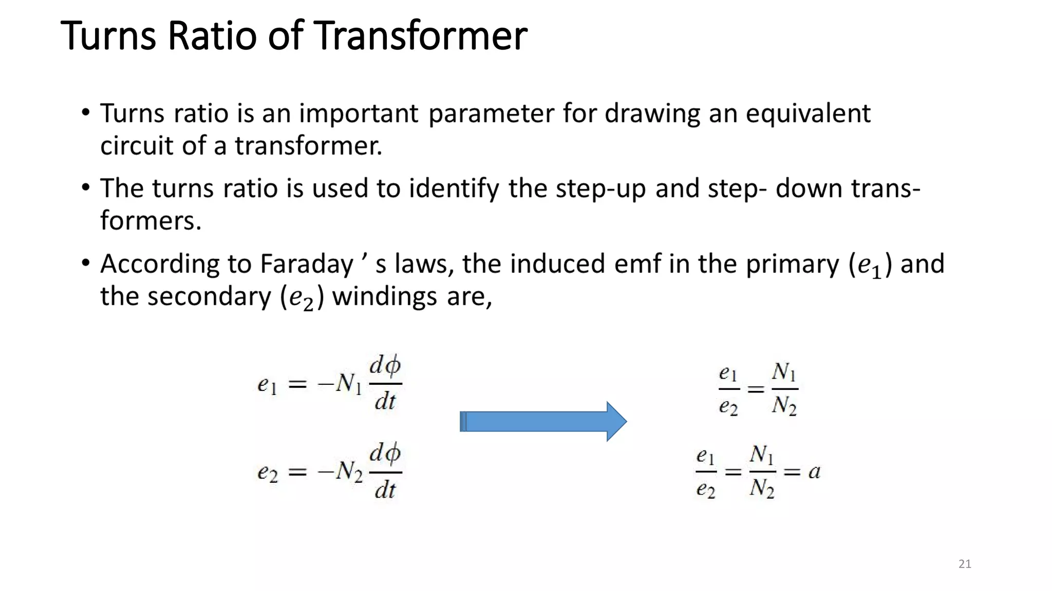 Turns Ratio of Transformer
21
 