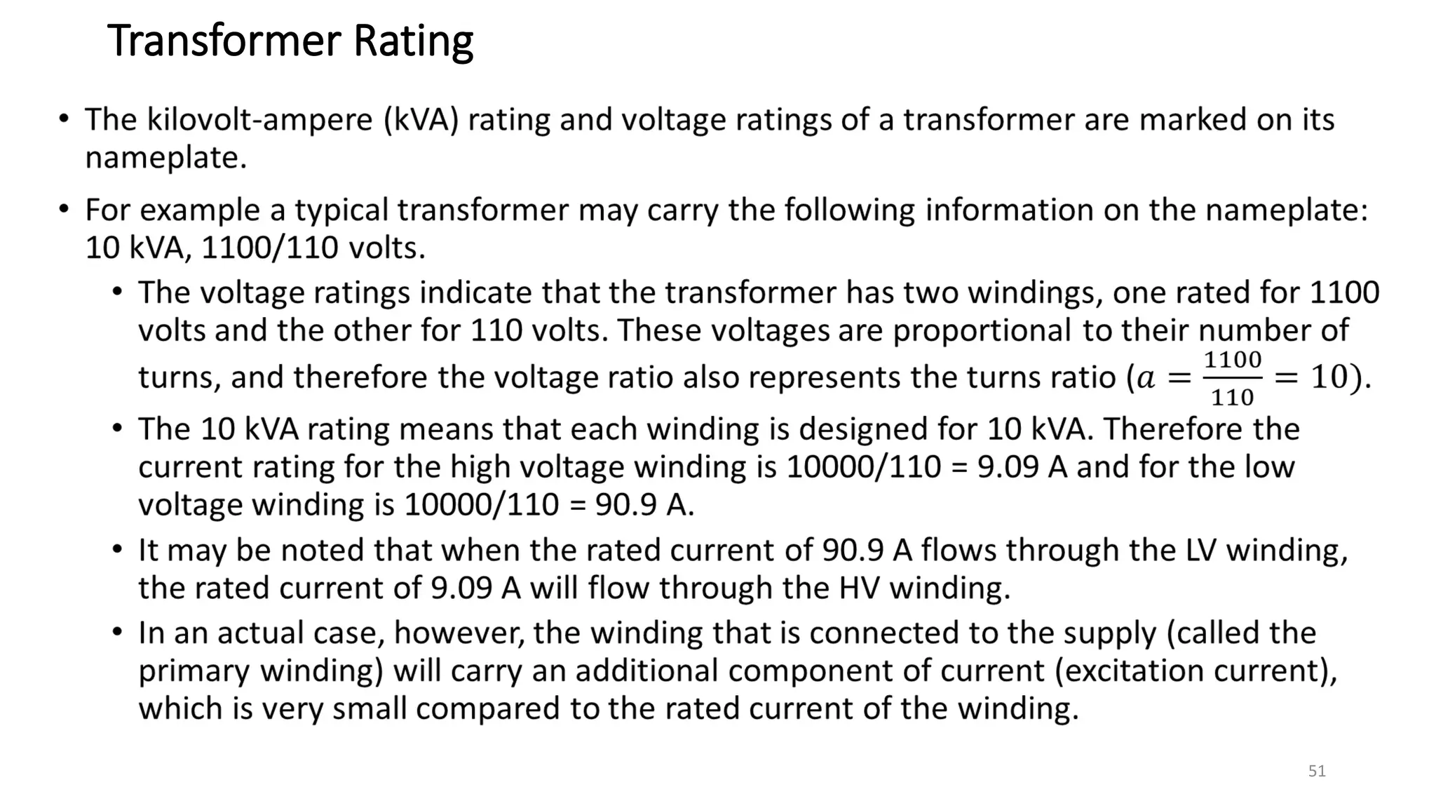 Transformer Rating
51
 