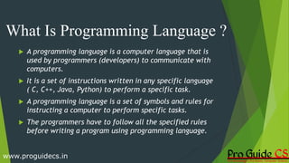 Chapter 3 what is programming | PPT