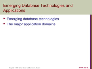 Emerging Database Technologies: Mobile, Multimedia, GIS, and Genome ...