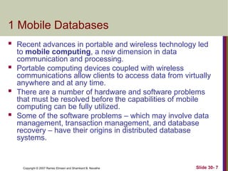 Emerging Database Technologies: Mobile, Multimedia, GIS, and Genome ...