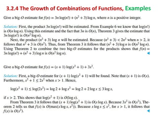 3.2.4 The Growth of Combinations of Functions, Examples
 