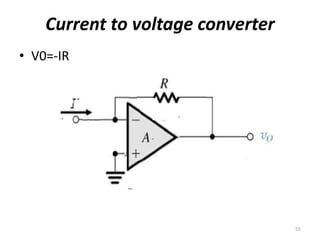 Current to voltage converter
• V0=-IR
55
 