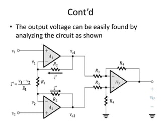 Cont’d
• The output voltage can be easily found by
analyzing the circuit as shown
59
 