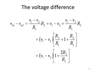 The voltage difference
60
 