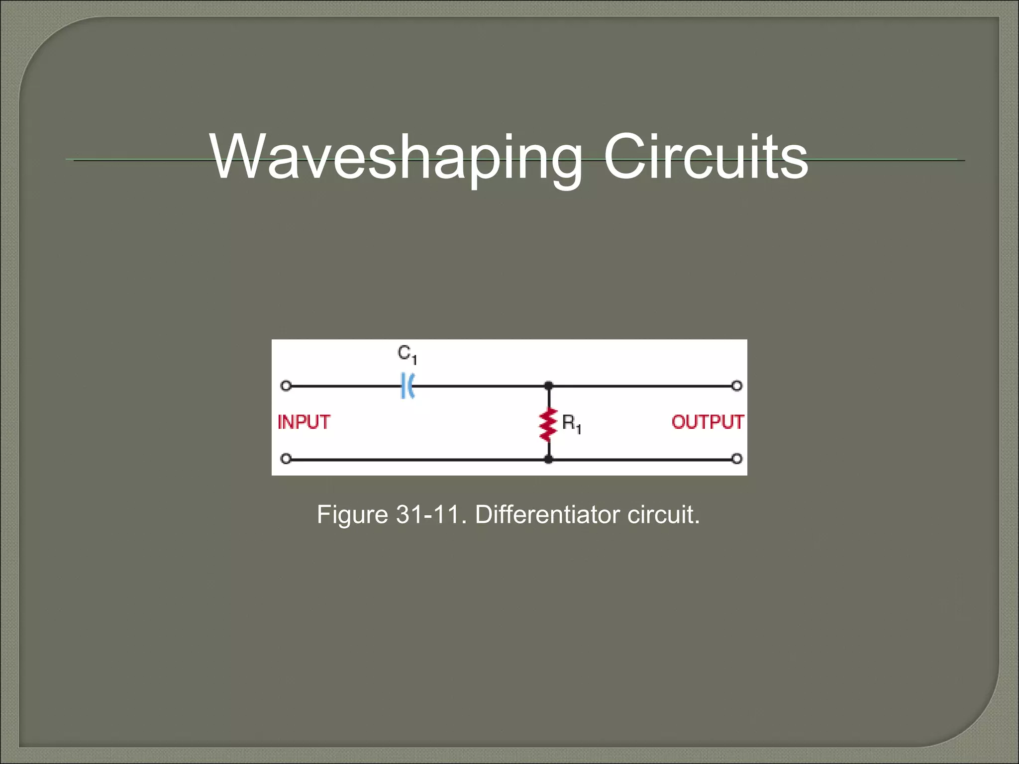 Figure 31-11. Differentiator circuit.
Waveshaping Circuits
 
