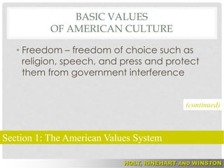 Chapter 3-American Values | PPTX