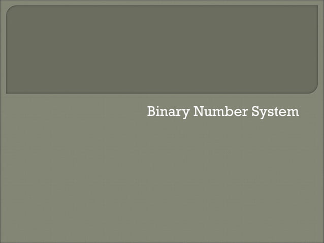 binary number system | PPT