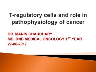 DR. MANIN CHAUDHARY
MD, DNB MEDICAL ONCOLOGY 1ST YEAR
27-06-2017
 