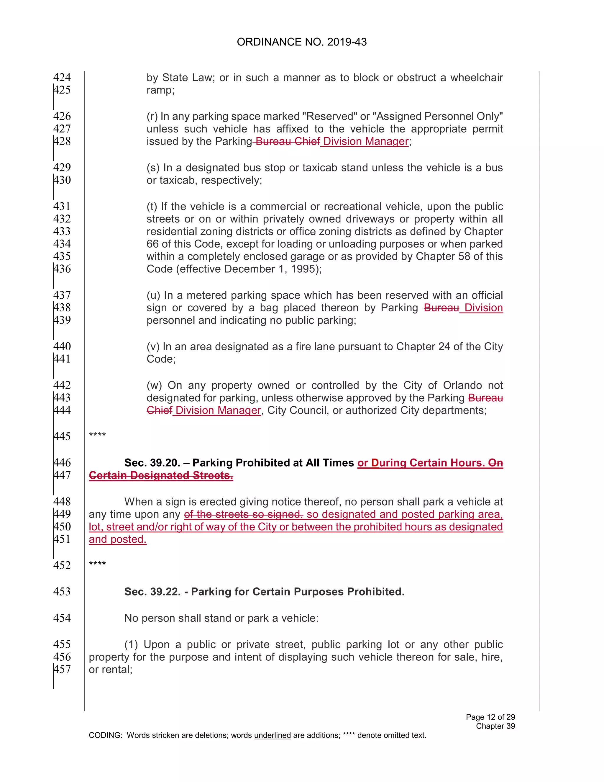 Chapter 39 revisions_2019 Parking Downtown | PDF