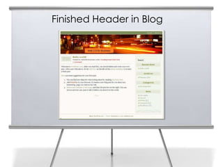 Finished Header in Blog
 