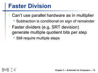 Chapter 3 Arithmetic for Computers binary and floating.ppt