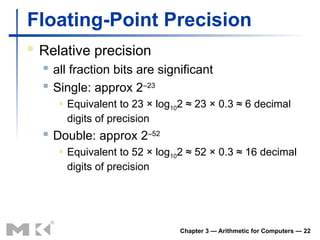 Chapter 3 Arithmetic for Computers binary and floating.ppt