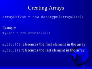 Chapter 3 Arrays in Java | PPT