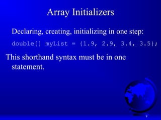 Chapter 3 Arrays in Java | PPT