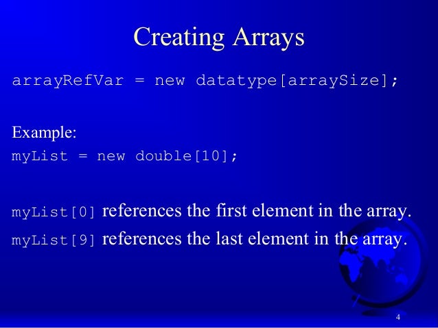Chapter 3 Arrays in Java