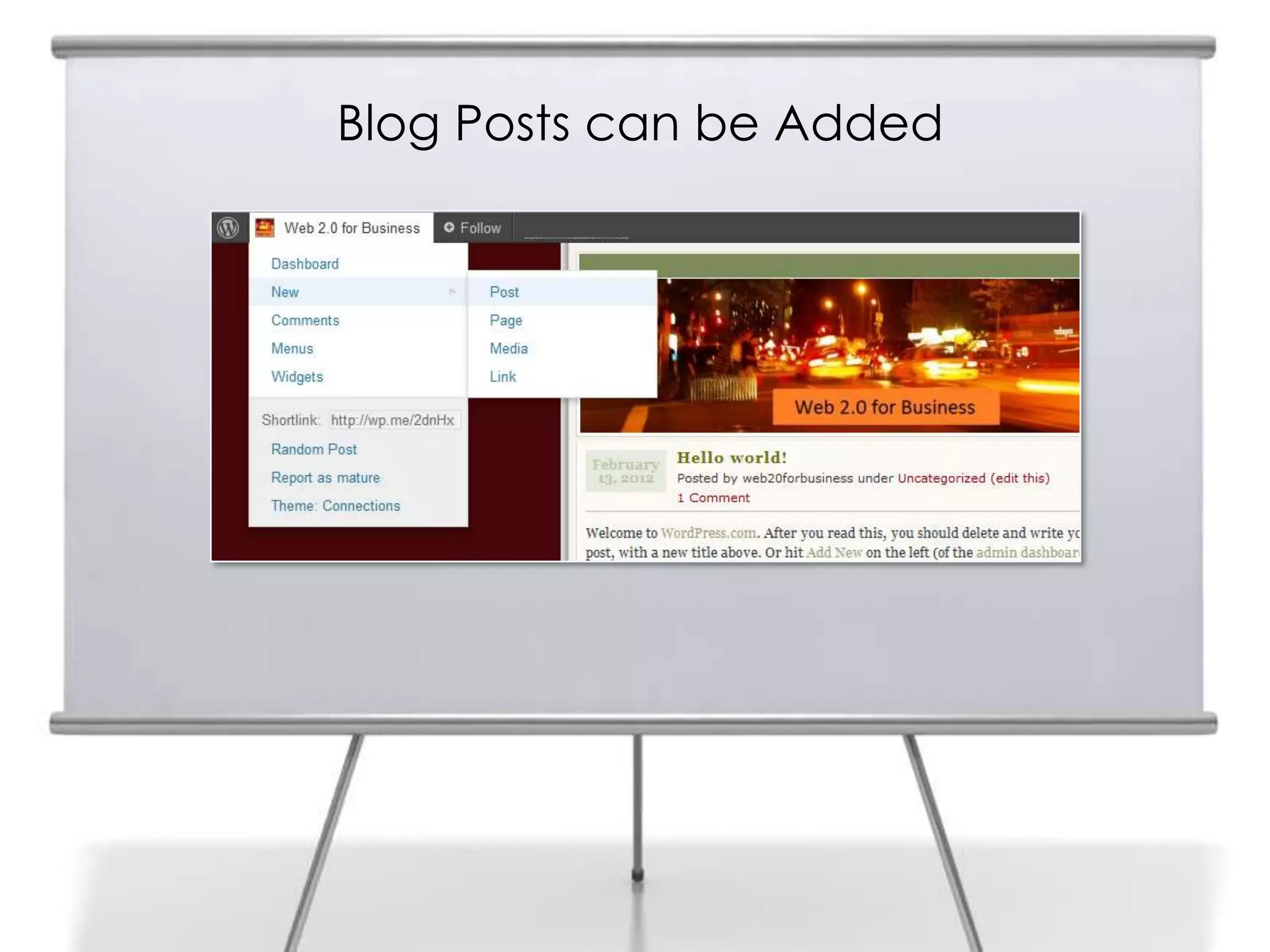 Blog Posts can be Added
 