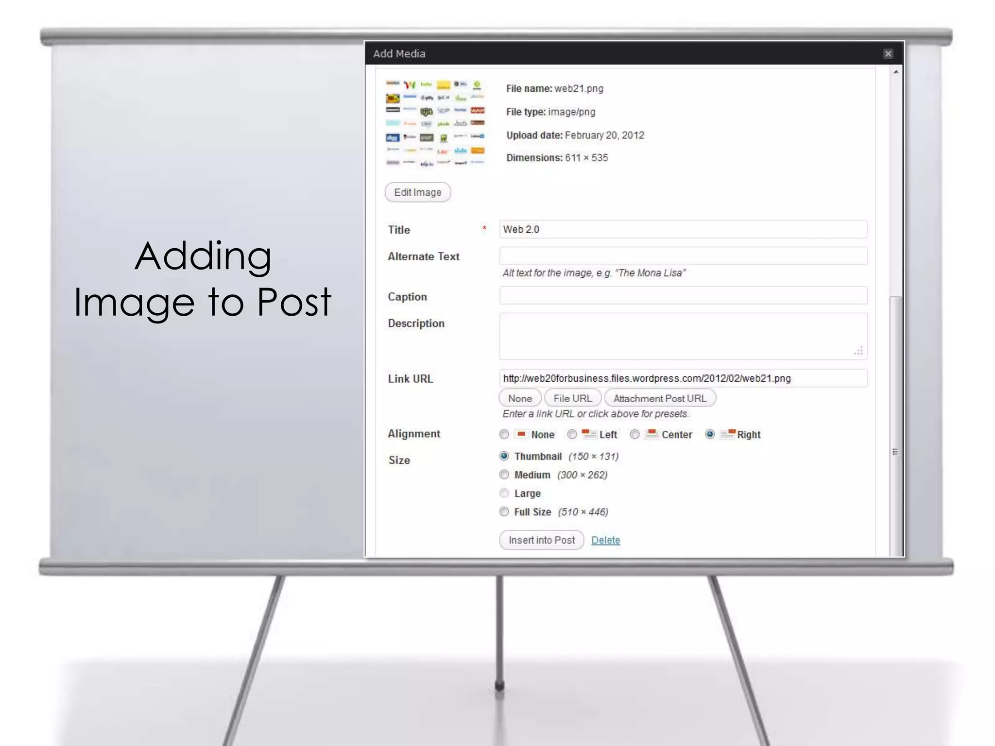 Adding
Image to Post
 