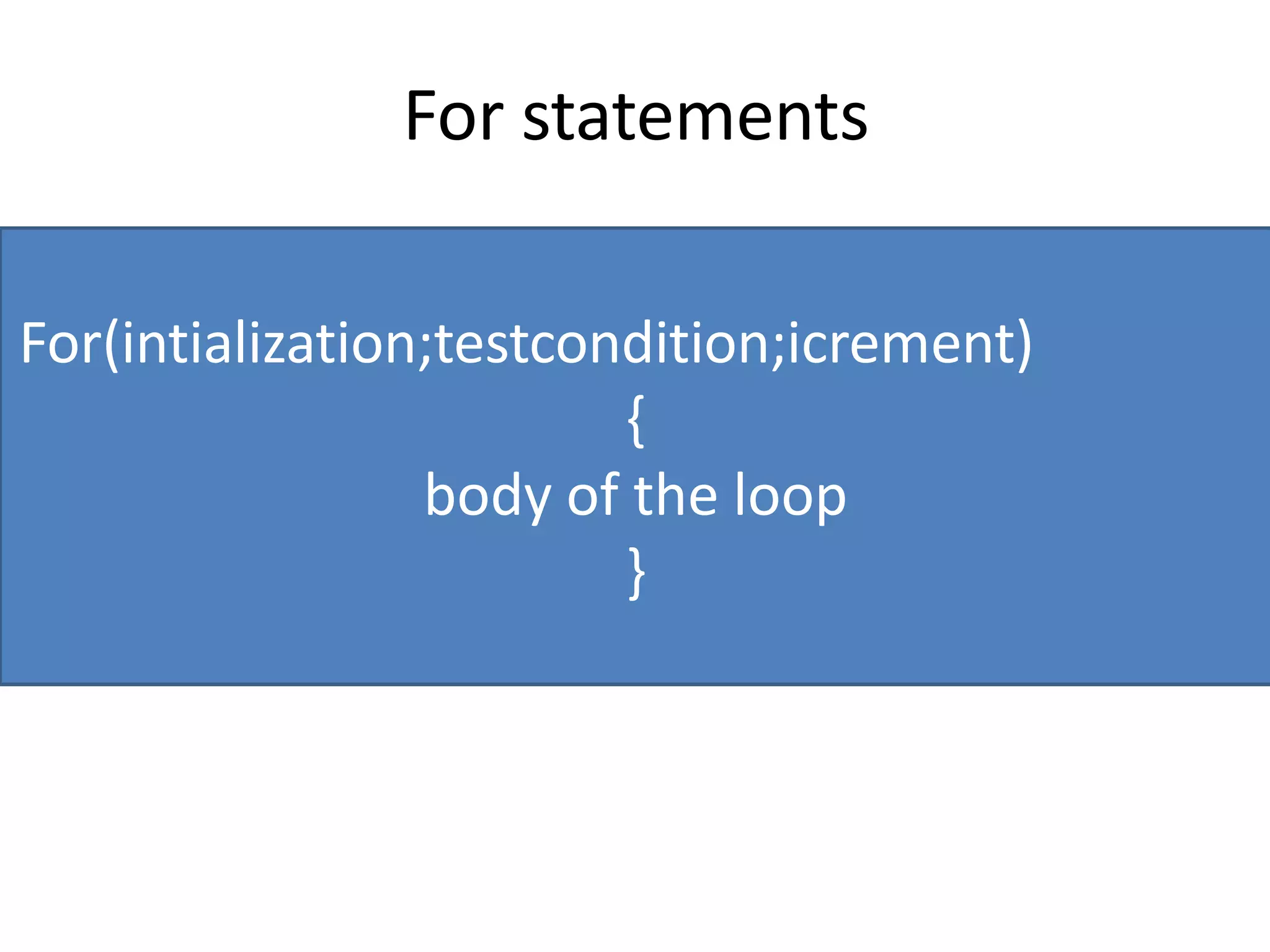 Control Structures in C | PPTX | Programming Languages | Computing
