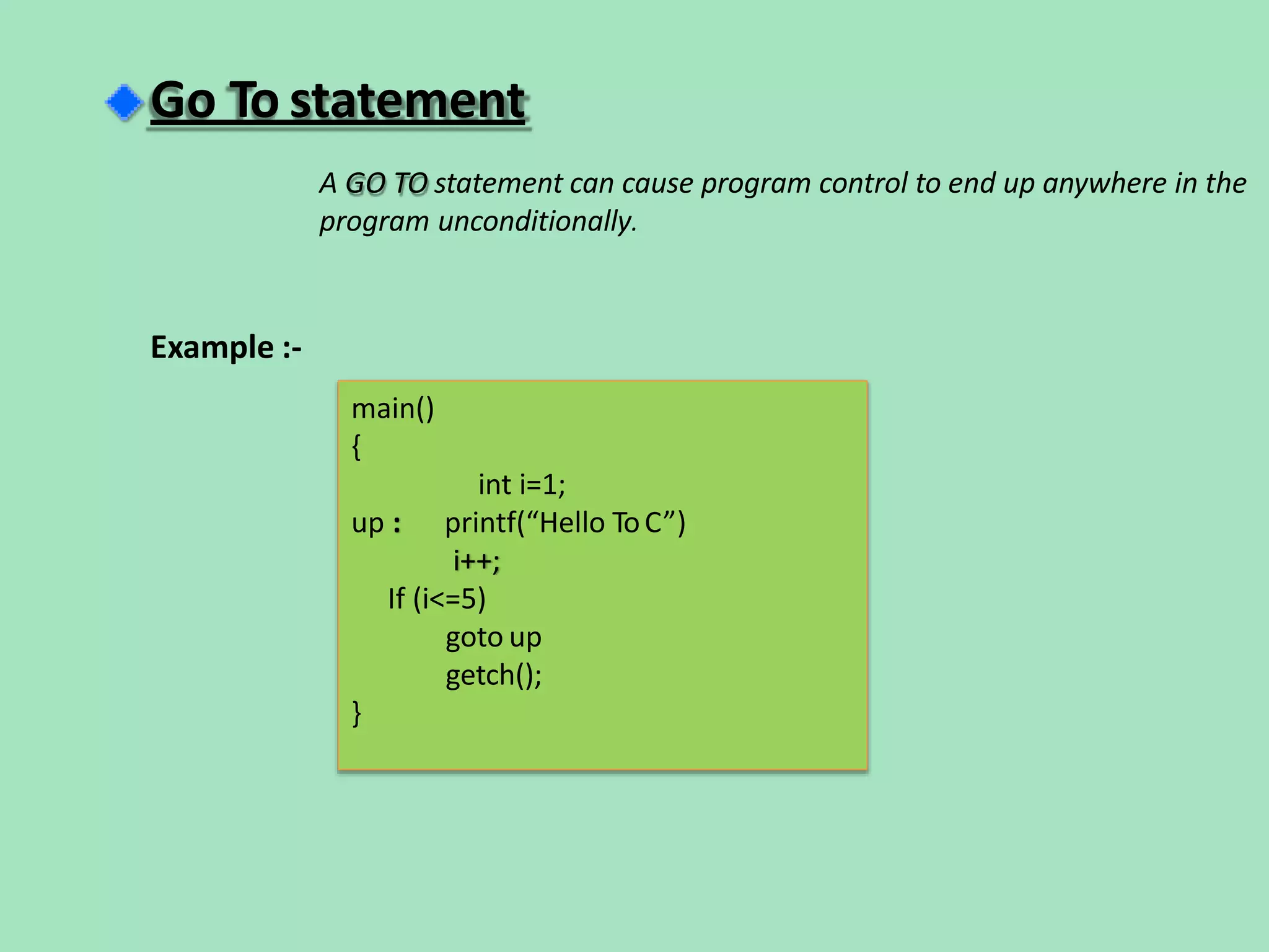 Control Structures in C | PPTX