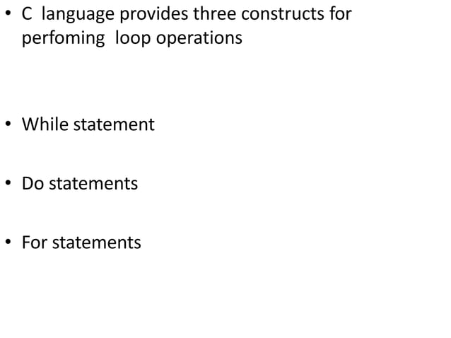 Control Structures in C | PPTX