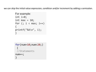 Control Structures in C | PPTX