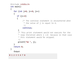 Control Structures in C | PPTX