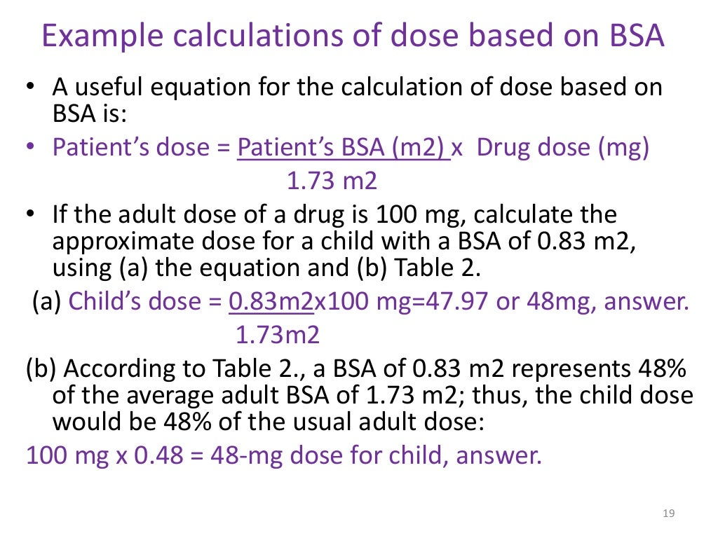 Calculation of Doses
