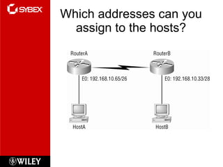 Which addresses can you assign to the hosts? 