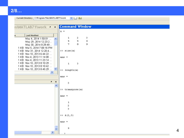 Chapter 3 Commands at MATLAB Command Window | PPT
