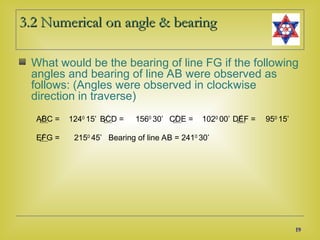 Compass surveying uses a compass to determine directions (bearings) | PPT